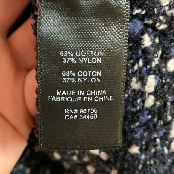 Rebecca Taylor cold shoulder boucle sweater, sz L - Picture 7 of 9